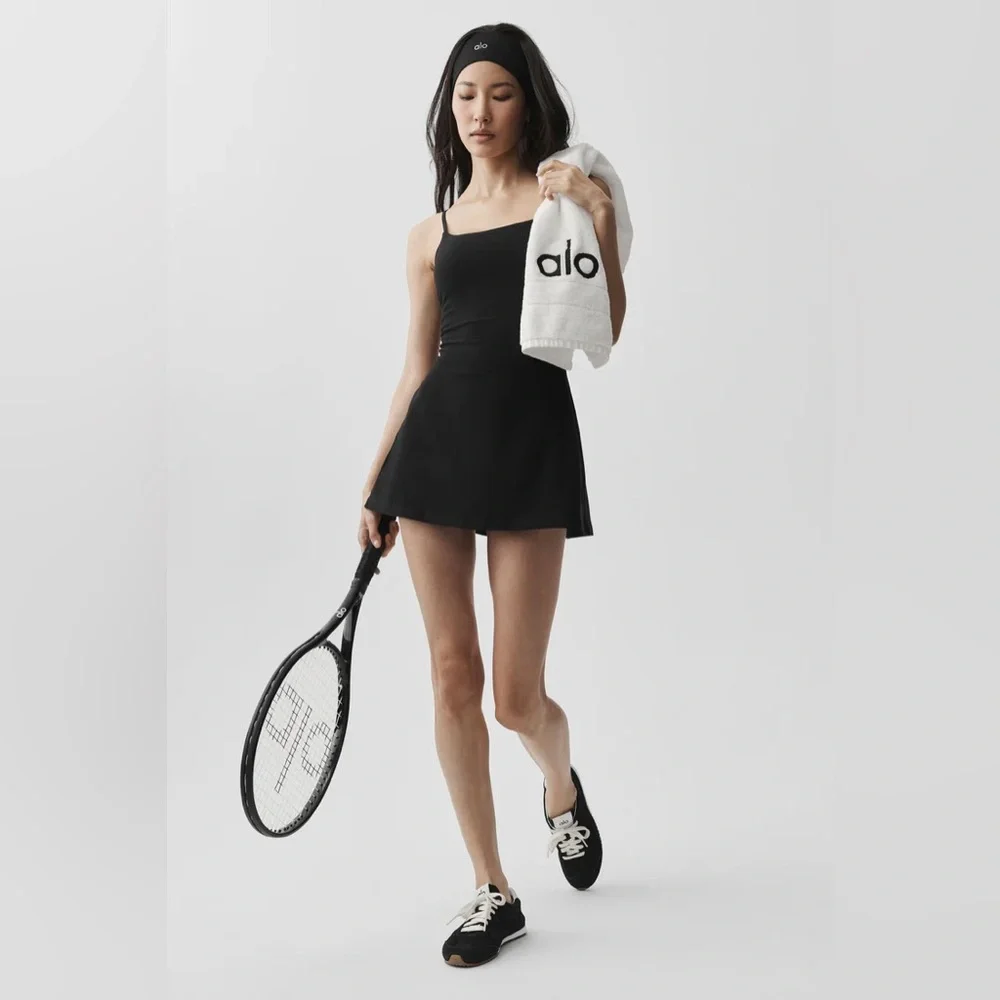 Alo Yoga Alosoft Encore Tennis Dress Black S